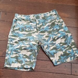 Rare Avirex Palm Tree & Camo 100% Cotton Shorts Size Large